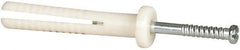 Powers Fasteners - 1/4" Diam, 1/4" Drill, 1-1/2" OAL, 1-1/8" Min Embedment Hammer Drive Concrete Anchor - Nylon (Body)/Steel (Drive Pin), Zinc-Plated Finish, Round Head - Apex Tool & Supply