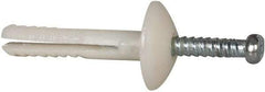 Powers Fasteners - 3/16" Diam, 3/16" Drill, 1" OAL, 5/8" Min Embedment Hammer Drive Concrete Anchor - Nylon (Body)/Steel (Drive Pin), Zinc-Plated Finish, Mushroom Head - Apex Tool & Supply