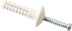 Powers Fasteners - 1/4" Diam, 1/4" Drill, 1" OAL, 1" Min Embedment Hammer Drive Concrete Anchor - Nylon (Body)/Steel (Drive Pin), Zinc-Plated Finish, Mushroom Head - Apex Tool & Supply