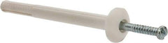 Powers Fasteners - 1/4" Diam, 1/4" Drill, 3" OAL, 2-1/4" Min Embedment Hammer Drive Concrete Anchor - Nylon (Body)/Steel (Drive Pin), Zinc-Plated Finish, Mushroom Head - Apex Tool & Supply