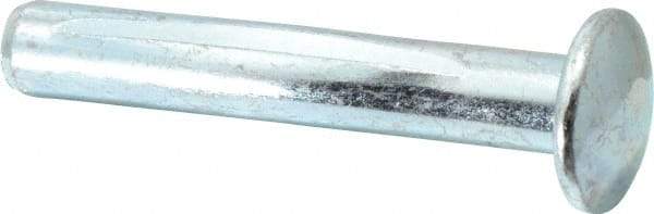 Powers Fasteners - 1/2" Diam, 1/2" Drill, 3" OAL, 3-3/8" Min Embedment Split-Drive Concrete Anchor - Steel, Zinc-Plated Finish, Round Head - Apex Tool & Supply