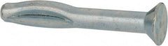 Powers Fasteners - 1/4" Diam, 1/4" Drill, 2" OAL, 3-3/8" Min Embedment Split-Drive Concrete Anchor - Steel, Zinc-Plated Finish, Flat Head - Apex Tool & Supply
