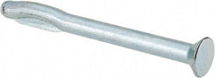 Powers Fasteners - 1/4" Diam, 1/4" Drill, 3" OAL, 4" Min Embedment Split-Drive Concrete Anchor - Steel, Zinc-Plated Finish, Flat Head - Apex Tool & Supply