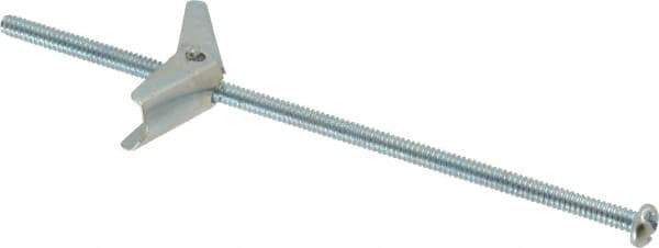Powers Fasteners - 1/8" Screw, 1/8" Diam, 4" Long, Toggle Bolt Drywall & Hollow Wall Anchor - 3/8" Drill, Zinc Plated, Steel, Grade Zamac 7, Use in Drywall & Wallboard - Apex Tool & Supply