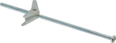 Powers Fasteners - 1/8" Screw, 1/8" Diam, 4" Long, Toggle Bolt Drywall & Hollow Wall Anchor - 3/8" Drill, Zinc Plated, Steel, Grade Zamac 7, Use in Drywall & Wallboard - Apex Tool & Supply