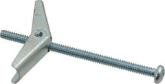 Powers Fasteners - 3/16" Screw, 3/16" Diam, 3" Long, Toggle Bolt Drywall & Hollow Wall Anchor - 1/2" Drill, Zinc Plated, Steel, Grade Zamac 7, Use in Drywall & Wallboard - Apex Tool & Supply