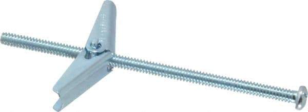 Powers Fasteners - 3/16" Screw, 3/16" Diam, 4" Long, Toggle Bolt Drywall & Hollow Wall Anchor - 1/2" Drill, Zinc Plated, Steel, Grade Zamac 7, Use in Drywall & Wallboard - Apex Tool & Supply