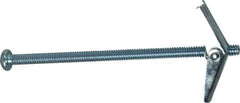 Powers Fasteners - 1/4" Screw, 1/4" Diam, 5" Long, Toggle Bolt Drywall & Hollow Wall Anchor - 5/8" Drill, Zinc Plated, Steel, Grade Zamac 7, Use in Drywall & Wallboard - Apex Tool & Supply
