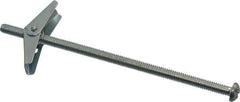Powers Fasteners - 1/4" Screw, 1/4" Diam, 6" Long, Toggle Bolt Drywall & Hollow Wall Anchor - 5/8" Drill, Zinc Plated, Steel, Grade Zamac 7, Use in Drywall & Wallboard - Apex Tool & Supply