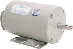 Leeson - 3 Max hp, 3,450 Max RPM, Electric AC DC Motor - 230/460 V Input, Three Phase, 145T Frame, 7/8" Shaft Diam, Rigid Base Mount, TEAO Enclosure - Apex Tool & Supply