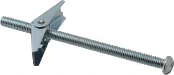 Powers Fasteners - 3/8" Screw, 3/8" Diam, 6" Long, Toggle Bolt Drywall & Hollow Wall Anchor - 7/8" Drill, Zinc Plated, Steel, Grade Zamac 7, Use in Drywall & Wallboard - Apex Tool & Supply
