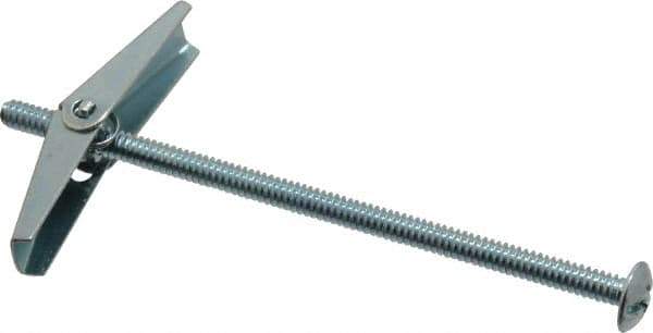 Powers Fasteners - 1/8" Screw, 1/8" Diam, 3" Long, Toggle Bolt Drywall & Hollow Wall Anchor - 3/8" Drill, Zinc Plated, Steel, Grade Zamac 7, Use in Drywall & Wallboard - Apex Tool & Supply