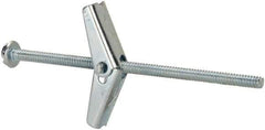 Powers Fasteners - 1/8" Screw, 1/8" Diam, 3" Long, Toggle Bolt Drywall & Hollow Wall Anchor - 3/8" Drill, Zinc Plated, Steel, Grade Zamac 7, Use in Drywall & Wallboard - Apex Tool & Supply