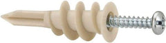Powers Fasteners - #8 Screw, 9/16" Diam, 1-11/16" Long, 3/8 to 1" Thick, Self Drilling Drywall & Hollow Wall Anchor - Nylon, Use in Wallboard - Apex Tool & Supply
