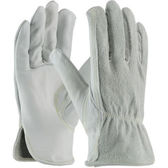 ‎68-163SB/L Leather Drivers Gloves - Top Grain Cowhide Drivers - Reg Grd - Split Bk - Key Thumb - Kevlar Stitch - Exact Industrial Supply