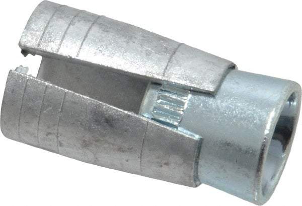 Powers Fasteners - 3/8" Diam, 5/8" Drill, 1-5/16" OAL, 3/4" Min Embedment Drop-In Concrete Anchor - Steel (Cone)/Zamac Alloy (Body), Zinc-Plated Finish - Apex Tool & Supply