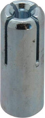 Powers Fasteners - 1/4" Diam, 3/8" Drill, 1" Min Embedment Drop-In Concrete Anchor - Grade 5 Steel, Zinc-Plated Finish, 7/16" Thread Length - Apex Tool & Supply