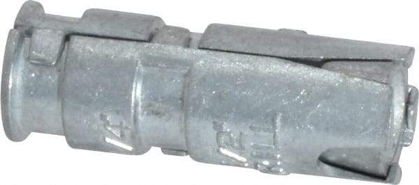 Powers Fasteners - 1/4" Diam, 1/2" Drill, 1-5/16" OAL, 3-3/8" Min Embedment Single Expansion Concrete Anchor - Zamac Alloy, Flat Head - Apex Tool & Supply