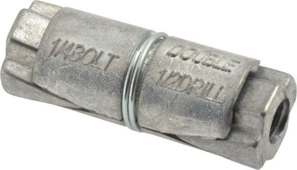 Powers Fasteners - 1/4" Diam, 1/2" Drill, 1-3/8" OAL, 2-3/4" Min Embedment Double Expansion Concrete Anchor - Zamac Alloy - Apex Tool & Supply