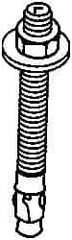 Powers Fasteners - 5/8" Diam, 5/8" Drill, 6" OAL, 1-1/4" Min Embedment Wedge Expansion Concrete Anchor - 316 Stainless Steel, Hex Nut Head, Hex Drive, 4-1/2" Thread Length - Apex Tool & Supply