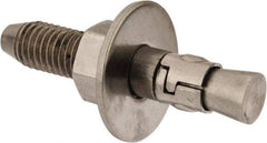 Powers Fasteners - 5/8" Diam, 5/8" Drill, 3-1/2" OAL, Wedge Expansion Concrete Anchor - 304 Stainless Steel, Hex Nut Head, Hex Drive, 2" Thread Length - Apex Tool & Supply