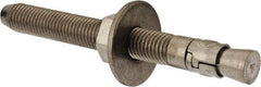 Powers Fasteners - 3/4" Diam, 3/4" Drill, 7" OAL, Wedge Expansion Concrete Anchor - 304 Stainless Steel, Hex Nut Head, Hex Drive, 5-1/8" Thread Length - Apex Tool & Supply