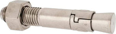 Powers Fasteners - 1" Diam, 1" Drill, 6" OAL, 1-5/8" Min Embedment Wedge Expansion Concrete Anchor - 304 Stainless Steel, Hex Nut Head, Hex Drive, 2-3/8" Thread Length - Apex Tool & Supply