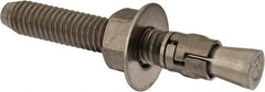 Powers Fasteners - 3/8" Diam, 3/8" Drill, 2-3/4" OAL, Wedge Expansion Concrete Anchor - 316 Stainless Steel, Hex Nut Head, Hex Drive, 1-5/8" Thread Length - Apex Tool & Supply