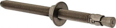 Powers Fasteners - 1/2" Diam, 1/2" Drill, 7" OAL, 7/8" Min Embedment Wedge Expansion Concrete Anchor - 316 Stainless Steel, Hex Nut Head, Hex Drive, 5-5/8" Thread Length - Apex Tool & Supply