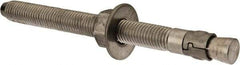 Powers Fasteners - 3/4" Diam, 3/4" Drill, 8-1/2" OAL, 1-3/4" Min Embedment Wedge Expansion Concrete Anchor - 316 Stainless Steel, Hex Nut Head, Hex Drive, 6-5/8" Thread Length - Apex Tool & Supply