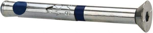 Powers Fasteners - 3/8" Diam, 3/8" Drill, 3-3/4" OAL, 1-3/4" Min Embedment Sleeve Concrete Anchor - Grade 5 Steel, Zinc-Plated Finish, Flat Head, Hex Drive - Apex Tool & Supply