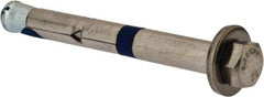 Powers Fasteners - 3/8" Diam, 3/8" Drill, 3-1/2" OAL, 2-1/2" Min Embedment Sleeve Concrete Anchor - 304 Stainless Steel, Hex Head, Hex Drive - Apex Tool & Supply