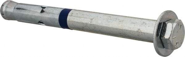 Powers Fasteners - 1/2" Diam, 1/2" Drill, 2-3/4" OAL, Split-Drive Concrete Anchor - Grade 8.2 Steel, Zinc-Plated Finish, Mushroom Head - Apex Tool & Supply