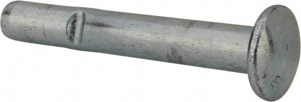 Powers Fasteners - 1/2" Diam, 1/2" Drill, 3-1/2" OAL, Split-Drive Concrete Anchor - Grade 8.2 Steel, Zinc-Plated Finish, Mushroom Head - Apex Tool & Supply