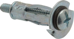 Powers Fasteners - 1/8" Screw, 5/16" Diam, 1-1/16" Long, 1/8 to 1/4" Thick, Sleeve Drywall & Hollow Wall Anchor - 5/16" Drill, Zinc Plated, Steel, Grade 5, Use in Concrete, & Masonry, Drywall, Plywood & Wallboard - Apex Tool & Supply