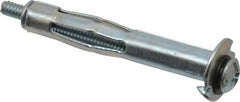 Powers Fasteners - 1/8" Screw, 5/16" Diam, 2-1/4" Long, 5/8 to 1" Thick, Sleeve Drywall & Hollow Wall Anchor - 5/16" Drill, Zinc Plated, Steel, Grade 5, Use in Concrete, & Masonry, Drywall, Plywood & Wallboard - Apex Tool & Supply