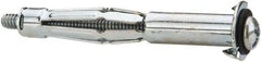 Powers Fasteners - 3/16" Screw, 3/8" Diam, 2-1/2" Long, 3/4 to 1-1/8" Thick, Sleeve Drywall & Hollow Wall Anchor - 3/8" Drill, Zinc Plated, Steel, Grade 5, Use in Concrete, & Masonry, Drywall, Plywood & Wallboard - Apex Tool & Supply