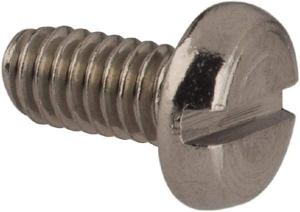 Value Collection - M2.5x0.45 Metric Coarse, 5mm Length Under Head Slotted Drive Machine Screw - Pan Head, Grade 18-8 Stainless Steel, Uncoated, Without Washer - Apex Tool & Supply