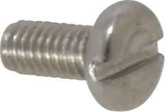 Value Collection - M3x0.50 Metric Coarse, 6mm Length Under Head Slotted Drive Machine Screw - Pan Head, Grade 18-8 Stainless Steel, Uncoated, Without Washer - Apex Tool & Supply