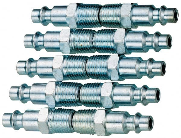 Value Collection - 10 Piece 1/4" Body 1/4 NPT 215 psi Steel ARO Pneumatic Coupling Plug Set - Apex Tool & Supply