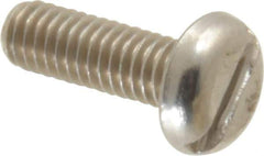 Value Collection - M4x0.70 Metric Coarse, 12mm Length Under Head Slotted Drive Machine Screw - Pan Head, Grade 18-8 Stainless Steel, Uncoated, Without Washer - Apex Tool & Supply