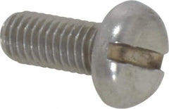 Value Collection - M5x0.80 Metric Coarse, 12mm Length Under Head Slotted Drive Machine Screw - Pan Head, Grade 18-8 Stainless Steel, Uncoated, Without Washer - Apex Tool & Supply