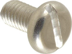 Value Collection - M6x1.00 Metric Coarse, 12mm Length Under Head Slotted Drive Machine Screw - Pan Head, Grade 18-8 Stainless Steel, Uncoated, Without Washer - Apex Tool & Supply