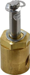 Parker - 1/4" Port, Two Way, Direct Acting, Brass Solenoid Valve - Normally Closed, 140 Max PSI, NBR Seal - Apex Tool & Supply