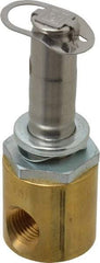 Parker - 1/4" Port, Two Way, Direct Acting, Brass Solenoid Valve - Normally Open, 300 Max PSI, NBR Seal - Apex Tool & Supply