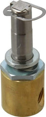 Parker - 1/4" Port, Two Way, Direct Acting, Brass Solenoid Valve - Normally Open, 130 Max PSI, NBR Seal - Apex Tool & Supply
