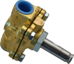 Parker - 1/2" Port, Two Way, Piloted Diaphragm, Brass Solenoid Valve - Normally Closed, 300 Max PSI, NBR Seal - Apex Tool & Supply