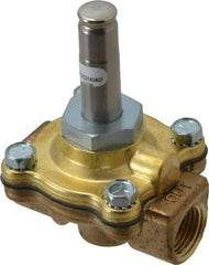 Parker - 1/2" Port, Two Way, Piloted Diaphragm, Brass Solenoid Valve - Normally Closed, 50 Max PSI, EPDM Seal - Apex Tool & Supply