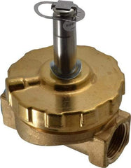 Parker - 3/4" Port, Two Way, Piloted Diaphragm, Brass Solenoid Valve - Normally Closed, 125 Max PSI, PTFE Seal - Apex Tool & Supply