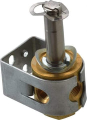 Parker - 1/8" Port, Three Way, Direct Acting, Brass Solenoid Valve - Normally Closed, 100 Max PSI, NBR Seal - Apex Tool & Supply